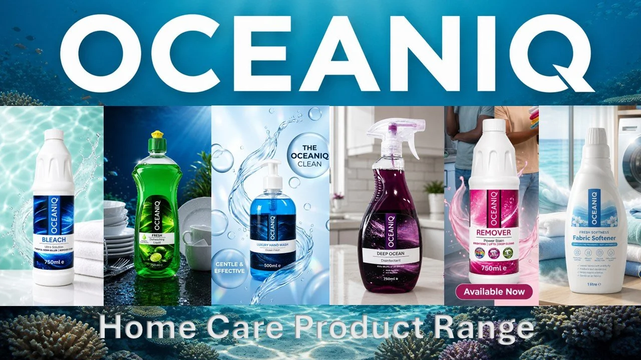 OceaniQ home care product range — The OceaniQ Clean, Gentle & Effective
